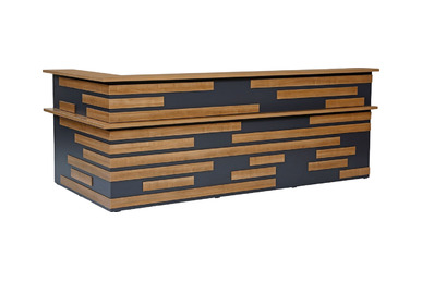 novel çift renk tasarım karşılama bankosu 220cm