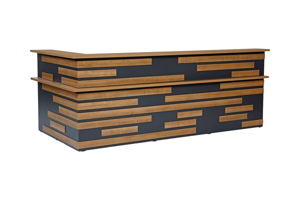 novel çift renk tasarım karşılama bankosu 300cm