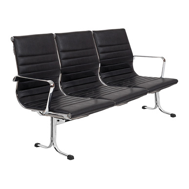 brenvora krom ayaklı üçlü bekleme koltuğu