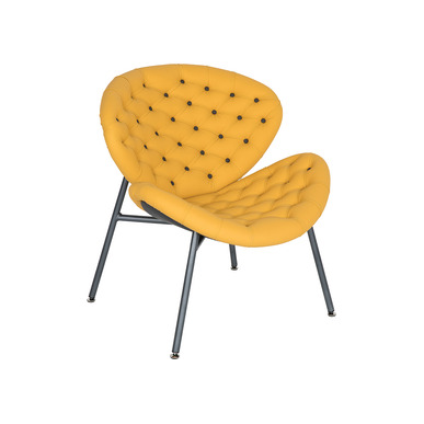 brink antrasit boyalı ayak kapitoneli tekli bekleme koltuğu