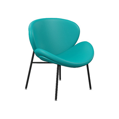 brink siyah boyalı ayak tekli bekleme koltuğu