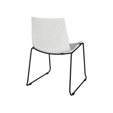 coon beyaz plastik boyalı kolsuz sandalye - küçük detay görsel 2