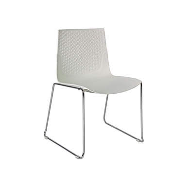 coon beyaz plastik krom kolsuz sandalye