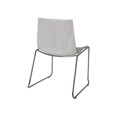 coon beyaz plastik krom kolsuz sandalye - küçük detay görsel 2