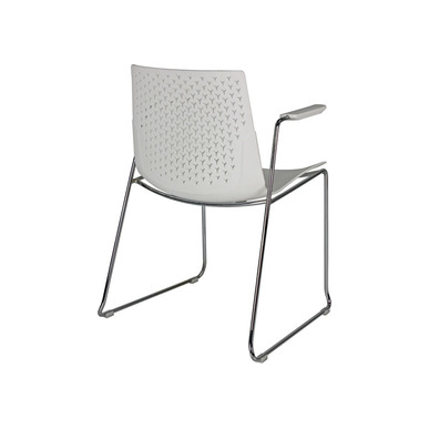 coon beyaz plastik krom sandalye - küçük detay görsel 2