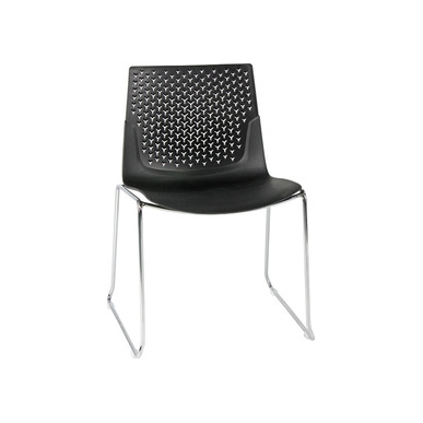 coon siyah plastik krom kolsuz sandalye