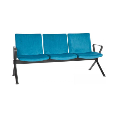 durance boyalı metal ayak üçlü bekleme koltuğu