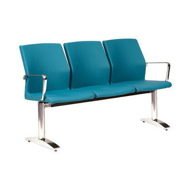 Eldovina Krom Ayaklı Üçlü Bekleme Koltuğu - Bekleme Koltukları