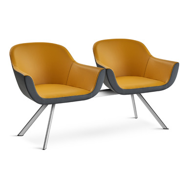 folado derili krom ayak ikili bekleme koltuğu