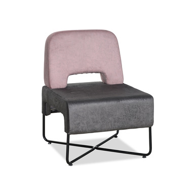 garia tel ayaklı dekoratif kolsuz tekli koltuk