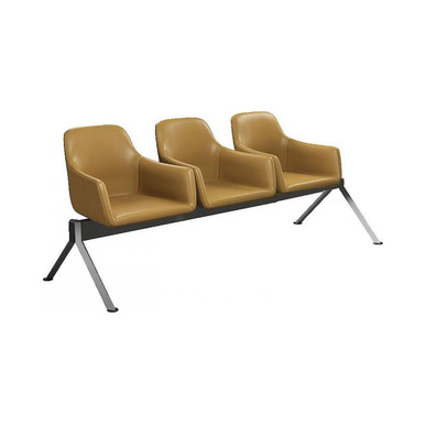 inside boyalı üçgen profil ayak üçlü bekleme koltuğu