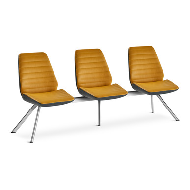 lopment krom profil ayak üçlü bekleme koltuğu