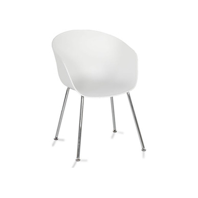 massive beyaz plastik 4lü krom pingo ayak bekleme koltuğu