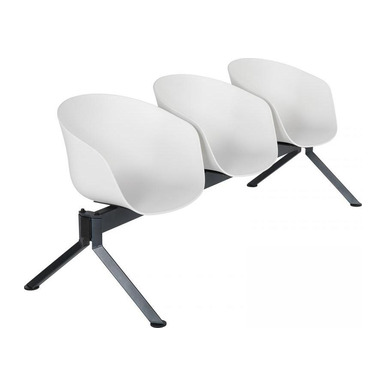 massive beyaz plastik gövde üçlü bekleme koltuğu