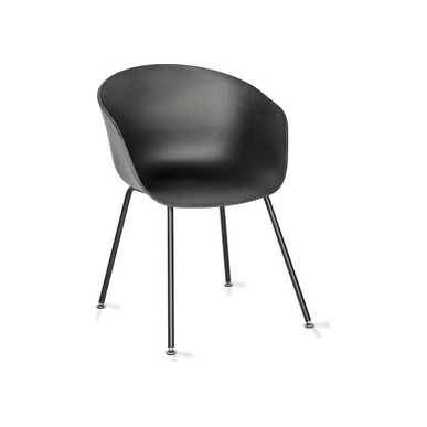 Massive Siyah Plastik Gövde 4lü Boyalı Boru Ayak Pingolu Bekleme Koltuğu - Bekleme Koltukları