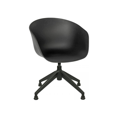 massive siyah plastik gövde 4lü plastik ayak pingolu bekleme koltuğu