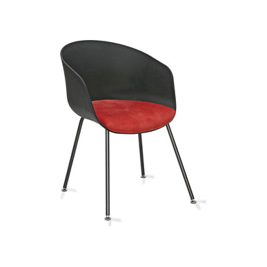 massived döşemeli siyah plastik gövde 4lü pingo boru ayak bekleme koltuğu