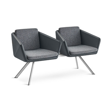 menso minderli krom ikili bekleme koltuğu