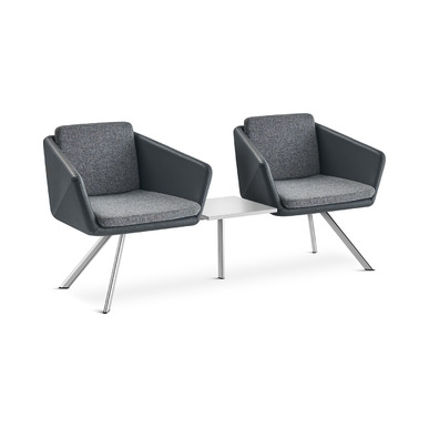 menso minderli krom ikili sehpalı bekleme koltuğu