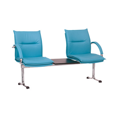 Mervano Krom Ayaklı Ikili Sehpalı Bekleme Koltuğu - Bekleme Koltukları