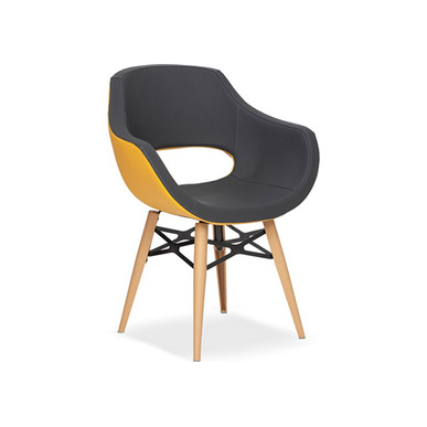 norton ahşap görünümlü plastik ayak bekleme koltuğu