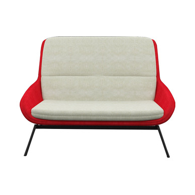 pair boyalı metal ayak ikili bekleme koltuğu - küçük detay görsel 2