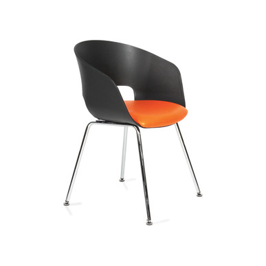 pendy plus siyah oturak döşemeli krom pingo ayak bekleme koltuğu - küçük detay görsel 3