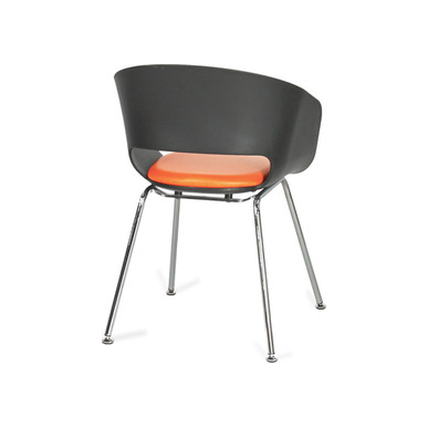 pendy plus siyah oturak döşemeli krom pingo ayak bekleme koltuğu - küçük detay görsel 4