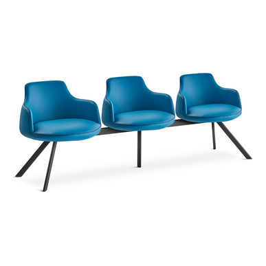 povar deri döşemeli üçlü bekleme koltuğu