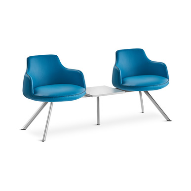 povar derili krom ayak ikili sehpalı bekleme koltuğu