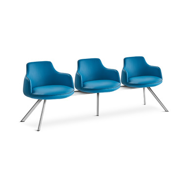 povar derili krom ayak üçlü bekleme koltuğu