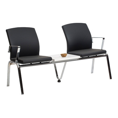 ridace krom kol ayak ikili sehpalı bekleme koltuğu