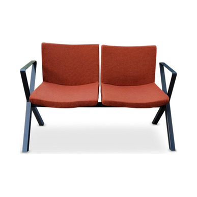 rook boyalı ayaklı ikili bekleme koltuğu