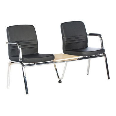 state krom ayaklı ikili sehpalı bekleme koltuğu