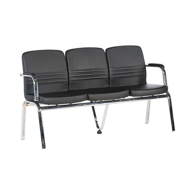 state krom ayaklı kolçaklı üçlü bekleme koltuğu