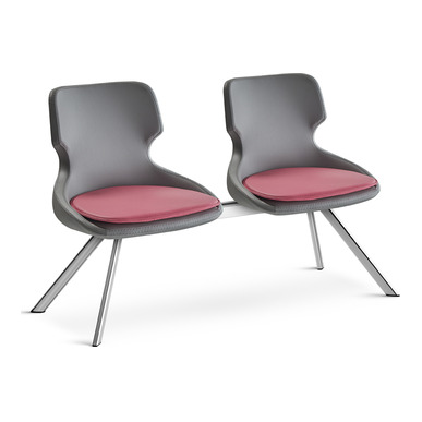 terce krom ayaklı ikili bekleme koltuğu