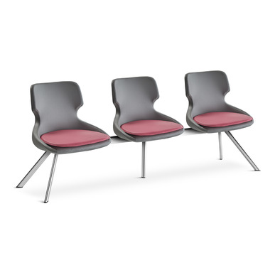 terce krom ayaklı üçlü bekleme koltuğu