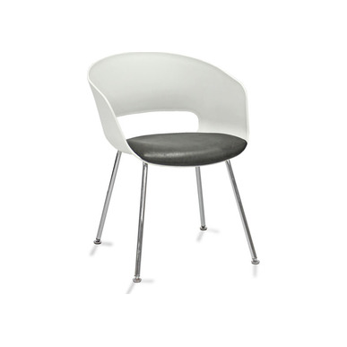 tereos plus beyaz 4lü krom boru ayak oturak döşemeli bekleme koltuğu