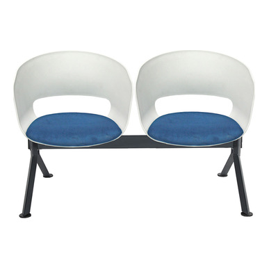 tereos plus beyaz gövdeli oturak döşemeli ikili bekleme koltuğu