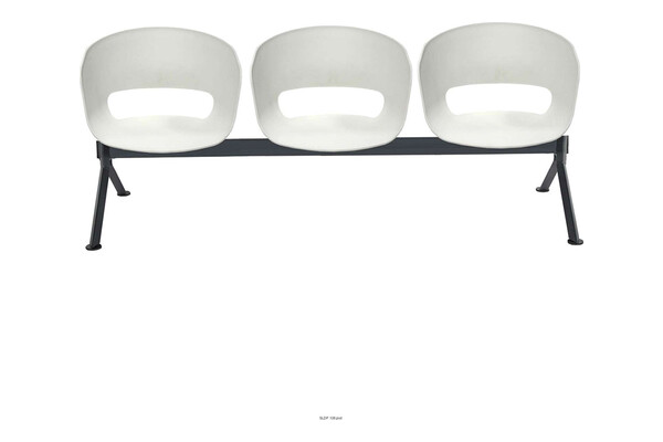 tereos plus beyaz plastik gövde üçlü bekleme koltuğu