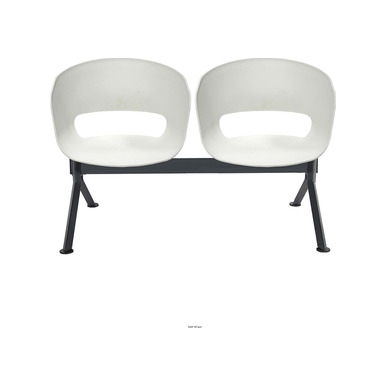 tereos plus beyaz plastik gövdeli ikili bekleme koltuğu