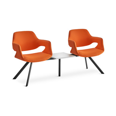 wick dekoratif derili ikili sehpalı bekleme koltuğu