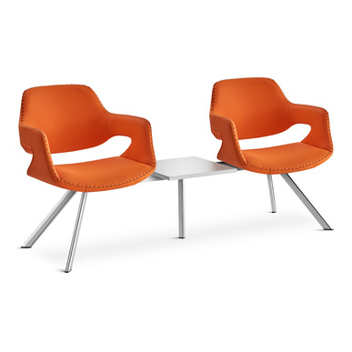 wick krom ayak modern ikili sehpalı bekleme koltuğu