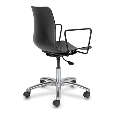 Chais Siyah Alüminyum Yıldız Ayak Boyalı Kol Şef Koltuğu - küçük detay görsel 2 - Çalışma Koltukları