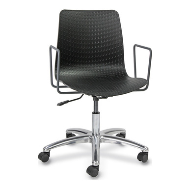 Chais Siyah Alüminyum Yıldız Ayak Boyalı Kol Şef Koltuğu - küçük detay görsel 4 - Çalışma Koltukları