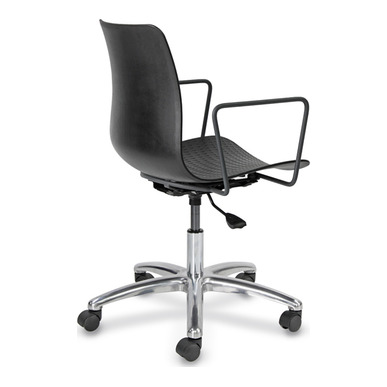 Chais Siyah Alüminyum Yıldız Ayak Boyalı Kol Şef Koltuğu - küçük detay görsel 5 - Çalışma Koltukları