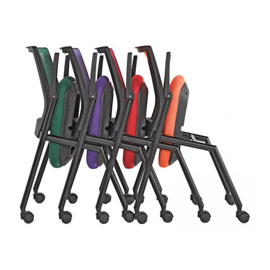 drape boyalı katlanabilir boru ayak toplantı koltuğu - küçük detay görsel 4