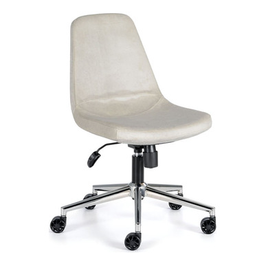 fiyona krom ayaklı derili şef koltuğu