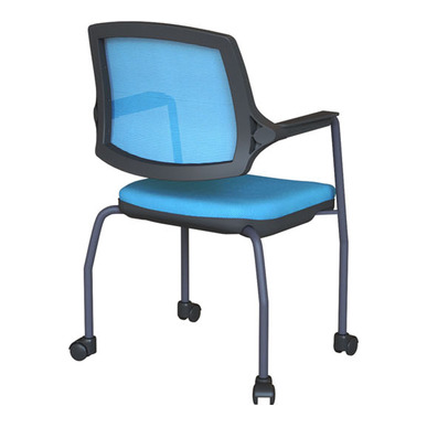 halrey dört teker boyalı ayak sırt fileli toplantı koltuğu - küçük detay görsel 2