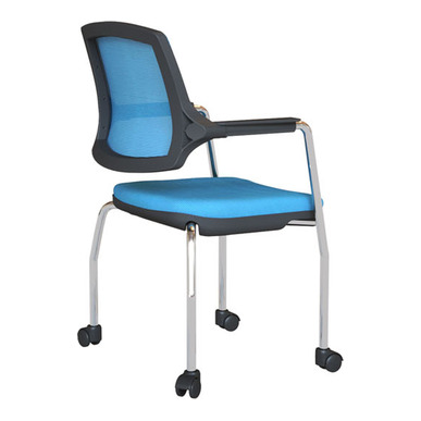 halrey dört tekerli krom boru ayak sırt fileli toplantı koltuğu - küçük detay görsel 2